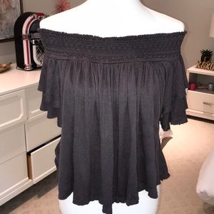 Free People Tops - off the shoulder FP shirt! Free People Tops - off the shoulder FP shirt!